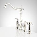 Signature Hardware Polished Nickel Two Handle Pull Down Bridge Kitchen Faucet 