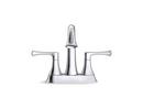 KOHLER Polished Chrome Two Handle Centerset Bathroom Sink Faucet 