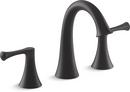 Two Handle Widespread Bathroom Sink Faucet in Matte Black 