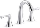 Two Handle Widespread Bathroom Sink Faucet in Polished Chrome