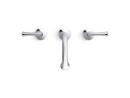 KOHLER Polished Chrome Two Handle Widespread Bathroom Sink Faucet 