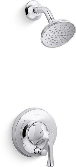 One Handle Single Function Shower Faucet in Polished Chrome (Trim Only)