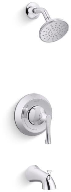 KOHLER Polished Chrome Single Handle Bathtub & Shower Faucet Trim Kit 