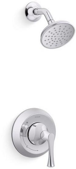 Single Handle Diverter Shower Trim Kit in Polished Chrome