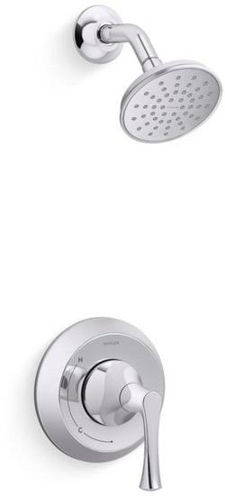 Single Handle Diverter Shower Trim Kit in Polished Chrome