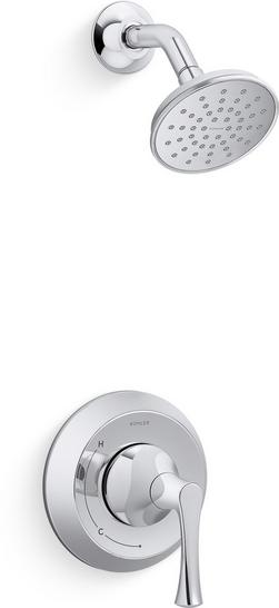 One Handle Single Function Shower Faucet in Polished Chrome (Trim Only)