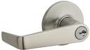 Single Cylinder Door Lever in Satin Nickel 