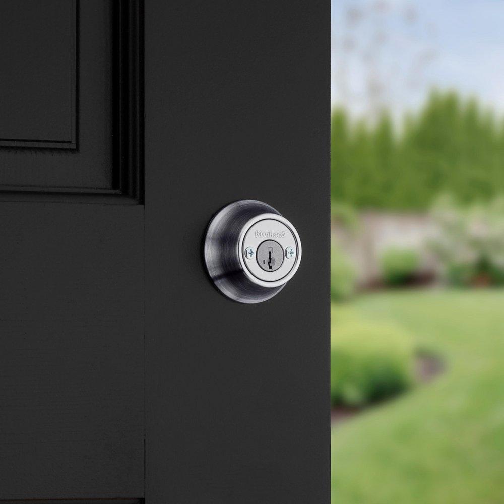 665 Deadbolt Keyed Both Sides with SmartKey Security in Satin Chrome 