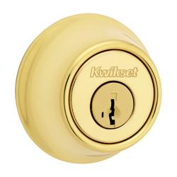 665 Deadbolt  Keyed Both Sides  with SmartKey Security in Polished Brass