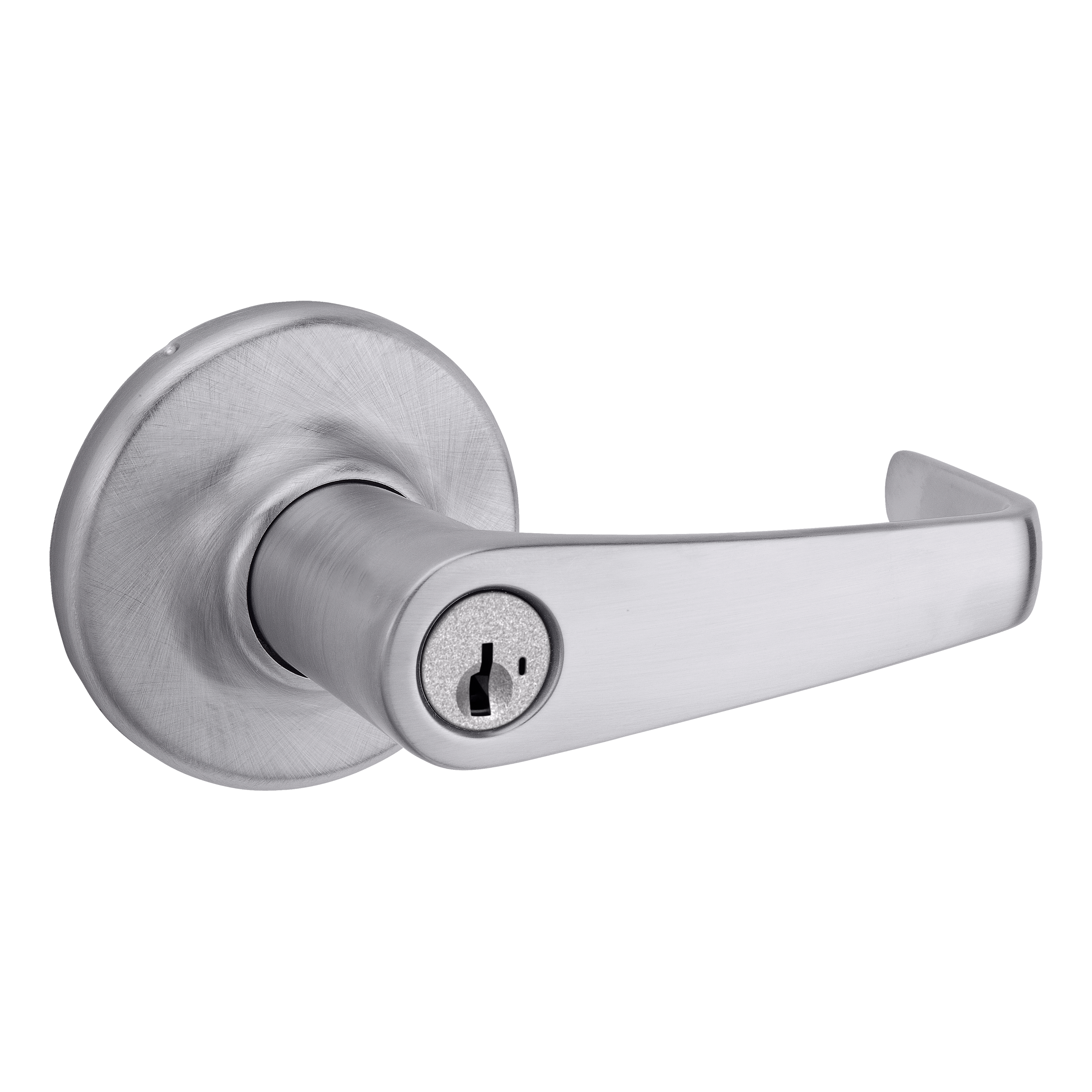 Kingston Storeroom Keyed UL Lever with SmartKey Security in Satin Chrome (Key Not Included) 