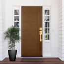 Single Cylinder Low Profile Exterior Only Handleset with SmartKey Security in Satin Brass 