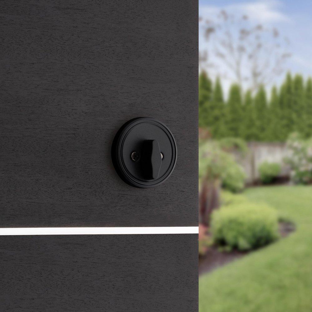 Single Cylinder Deadbolt in Matte Black 