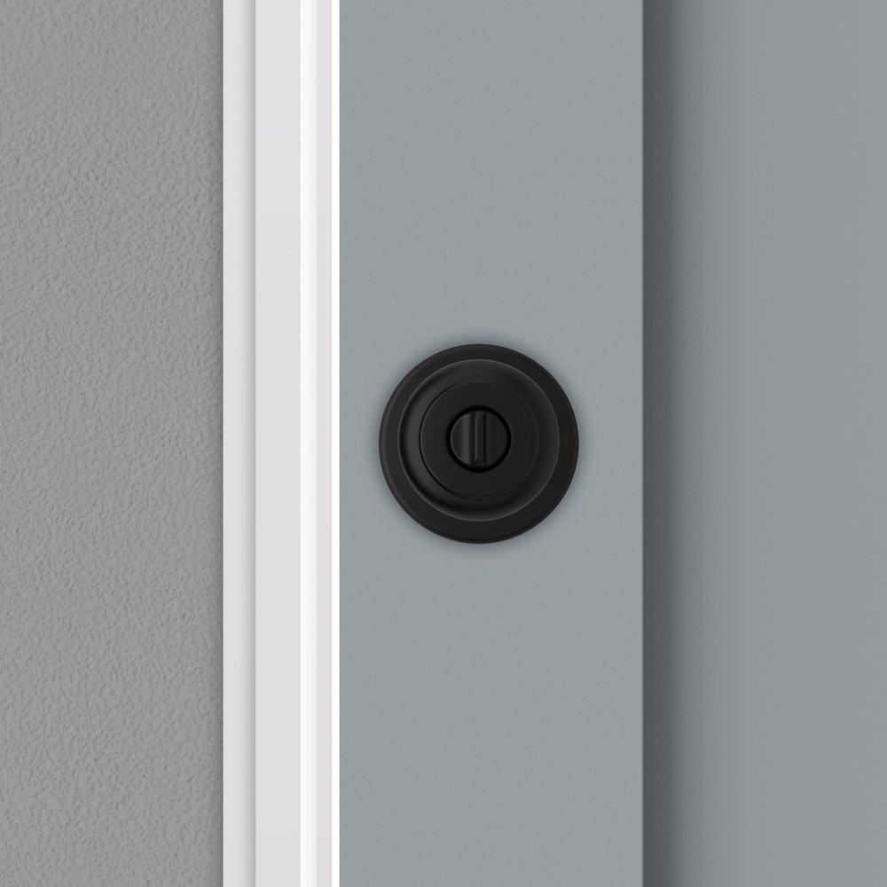 Keyed Entry Knob with SmartKey Security in Matte Black 