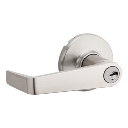 Kingston Keyed Entry Lever with SmartKey Security in Satin Nickel