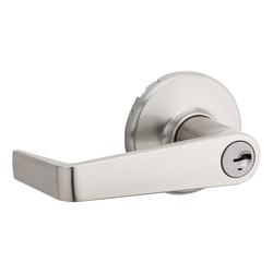 Kingston Keyed Entry Lever with SmartKey Security in Satin Nickel