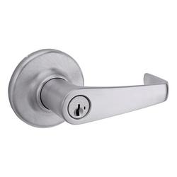 Kingston Keyed Entry Lever with SmartKey Security in Satin Chrome