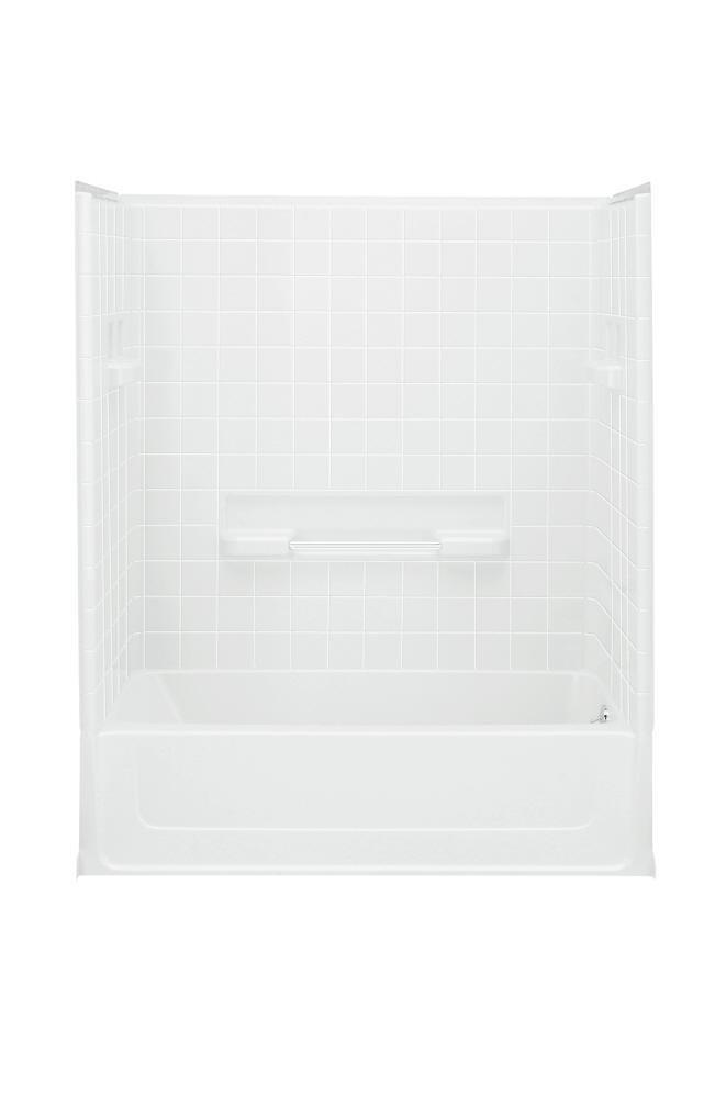 Sterling White 60 x 30 in. Vikrell Right Hand Drain Tub and Shower 