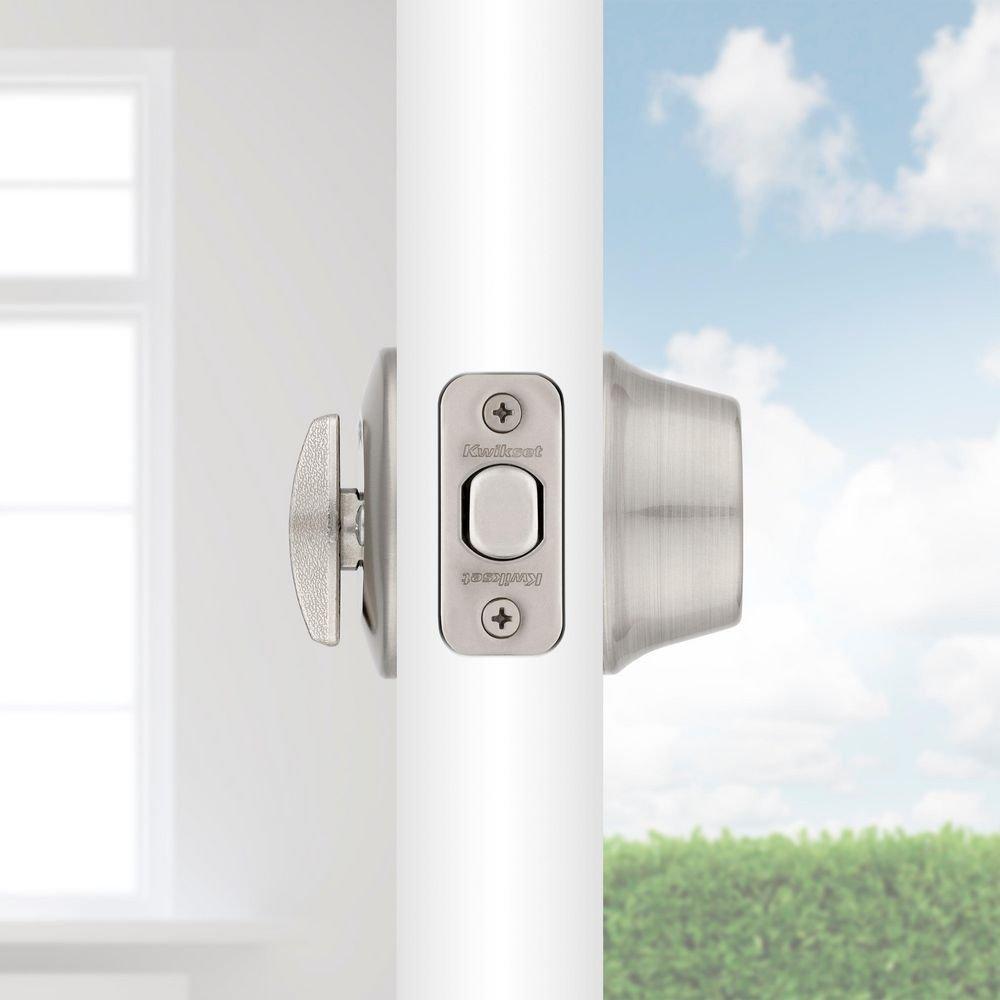 Deadbolt Keyed One Side with SmartKey Security in Satin Nickel 