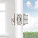 Deadbolt Keyed One Side with SmartKey Security in Satin Nickel 