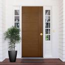Round Keyed Entry Knob with SmartKey Security in Satin Brass 