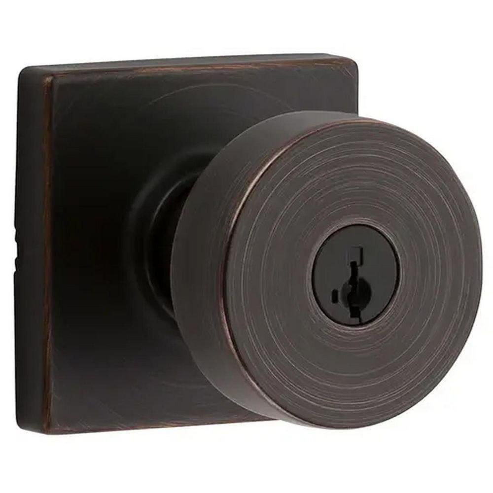 Pismo Keyed Entry Knob with SmartKey Security in Venetian Bronze 