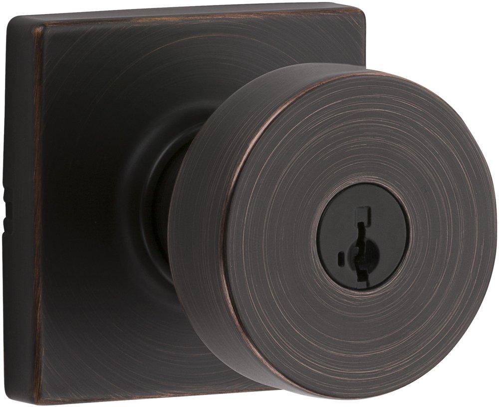 Pismo Keyed Entry Knob with SmartKey Security in Venetian Bronze 