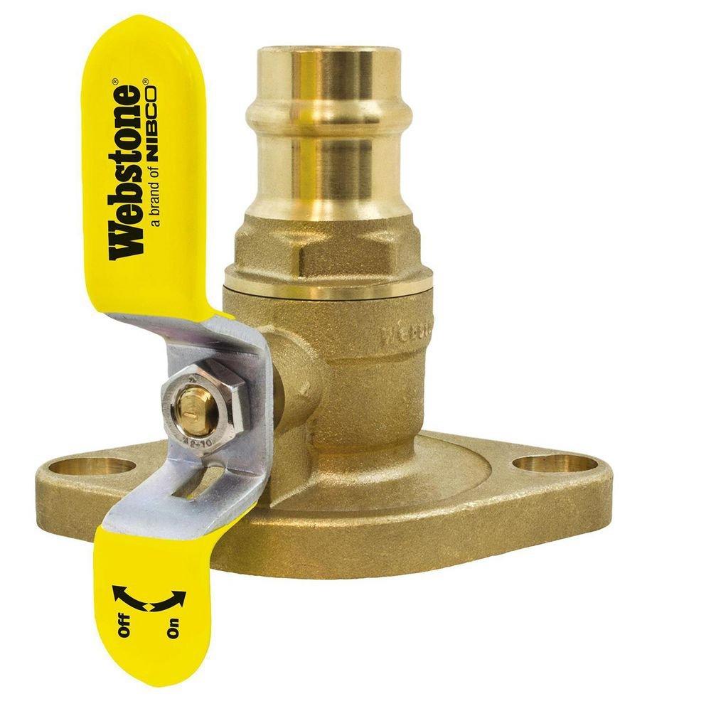 1" Press Full Port Forged Brass Uni-Flange Ball Valve w/ Rotating Flange 