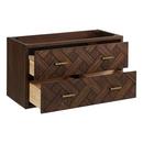 36 PATZI WALL-MOUNT VANITY - CHOCOLATE BARK BROWN - VANITY CABINET ONLY 