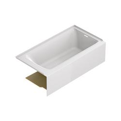 60 in. x 32 in. Soaking Alcove Bathtub with Right Hand Drain in White