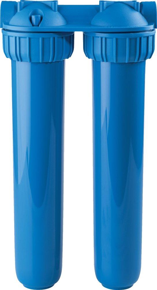 HOUSING - 3P DUO HOUSINGS W/ COLLAR - DOUBLE 2.5X20 - BLUE SUMPS - 3/4 NPT 