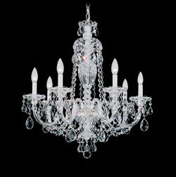 60 W 7-Light Candelabra Chandelier in Polished Silver