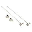 Signature Hardware Polished Nickel 5/8 x 3/8 x 20 in. Angle Stop Sink Supply Kit 