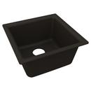15-3/4 x 15-3/4 in. Dual Mount Quartz Bar Sink in Obsidian