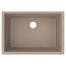 33 in. Undermount Quartz Single Bowl Kitchen Sink in Sand 