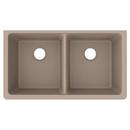 Elkay Sand 33 x 18-1/2 in. No Hole Composite Double Bowl Undermount Kitchen Sink 