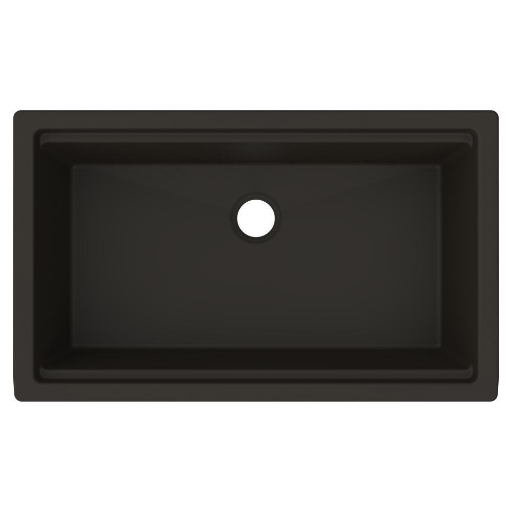 Elkay Obsidian 35-7/8 x 21-9/16 in. Composite Single Bowl Farmhouse Kitchen Sink 