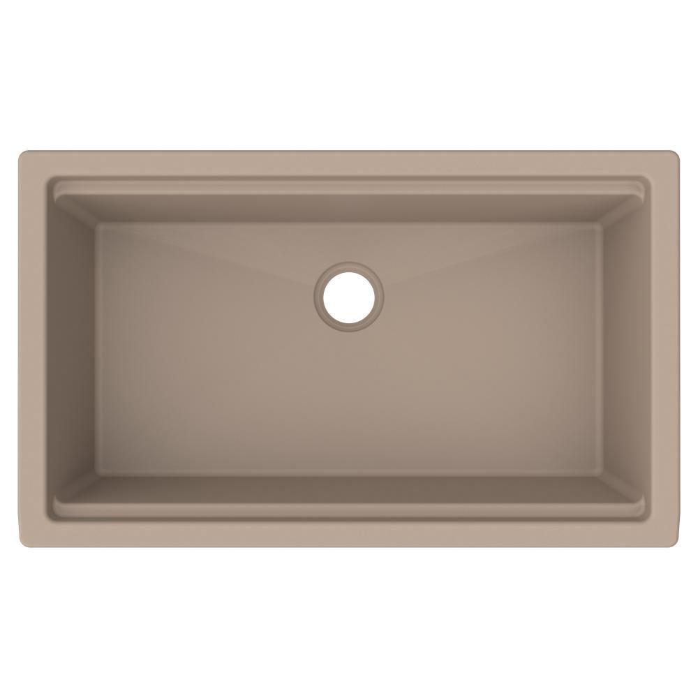 Elkay Sand 35-7/8 x 21-9/16 in. Composite Single Bowl Farmhouse Kitchen Sink 