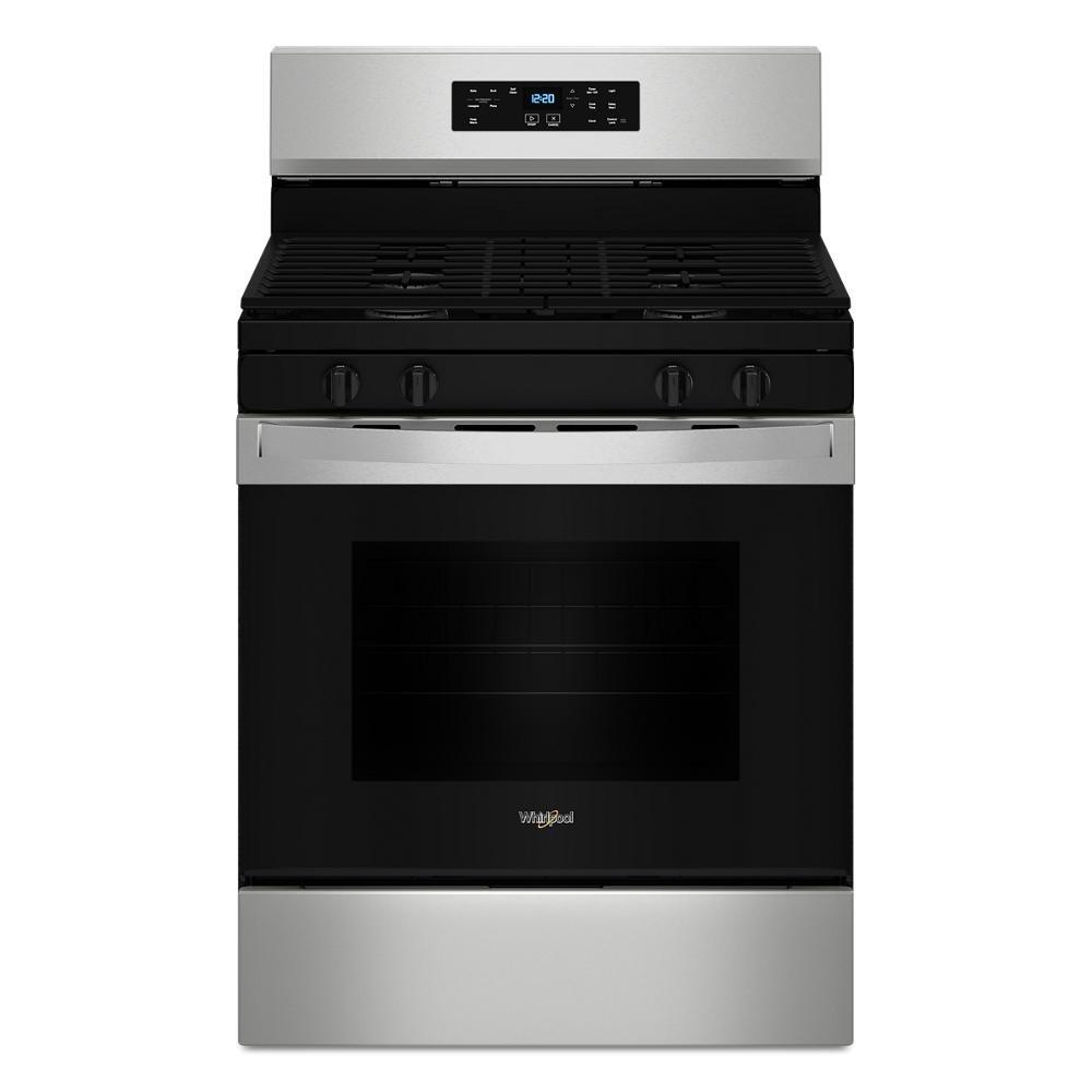 Whirlpool Stainless Steel "30 in. 4-Burner Gas Freeestanding Range with No Preheat Mode" 