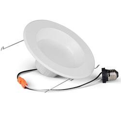 14W Dimmable LED 5/6in. Color Selectable Downlight, White Finish, 90 CRI