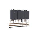 Interior Wall Mount 3-Unit Tankless Water Heater System 