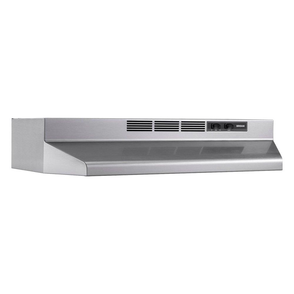 36 in. Non-Ducted Under Cabinet Range Hood in Stainless Steel 