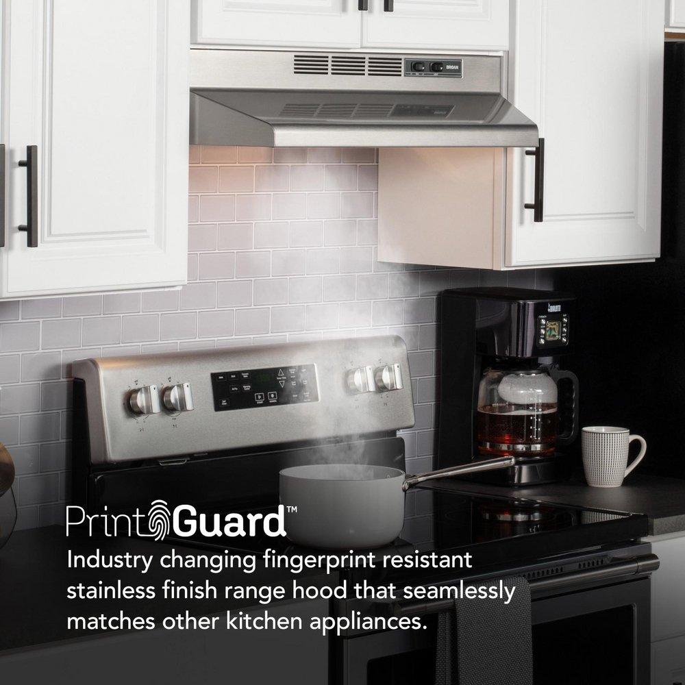 36 in. Non-Ducted Under Cabinet Range Hood in Stainless Steel 