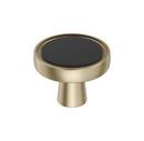 1-3/8 in. Cabinet Knob in Matte Black/Golden Champagne