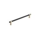 MERGENCE 8-13/16 INCH 224MM CENTER-TO-CENTER MATTE BLACK/GOLDEN CHAMPAGNE CABINET PULL 