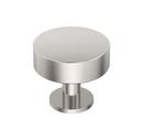 RADIUS 1-1/4 INCH 32MM DIAMETER POLISHED NICKEL CABINET KNOB 