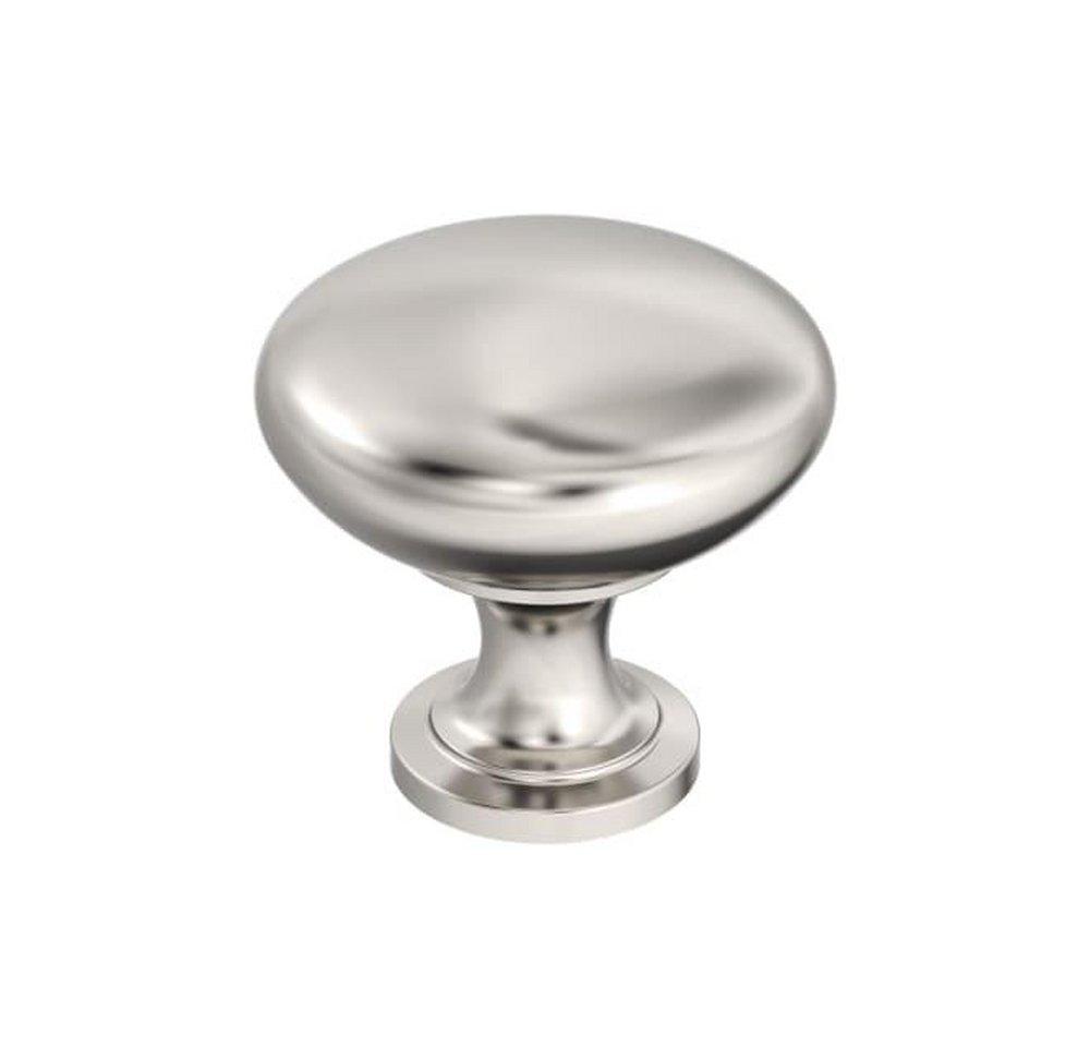 EDONA 1-1/4 INCH 32MM DIAMETER POLISHED NICKEL CABINET KNOB 