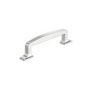 WESTERLY 3-3/4 INCH 96MM CENTER-TO-CENTER POLISHED CHROME CABINET PULL 