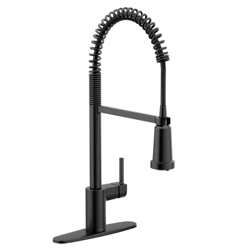 MATTE BLACK ONE-HANDLE HIGH ARC FILTERING PULLDOWN KITCHEN FAUCET 