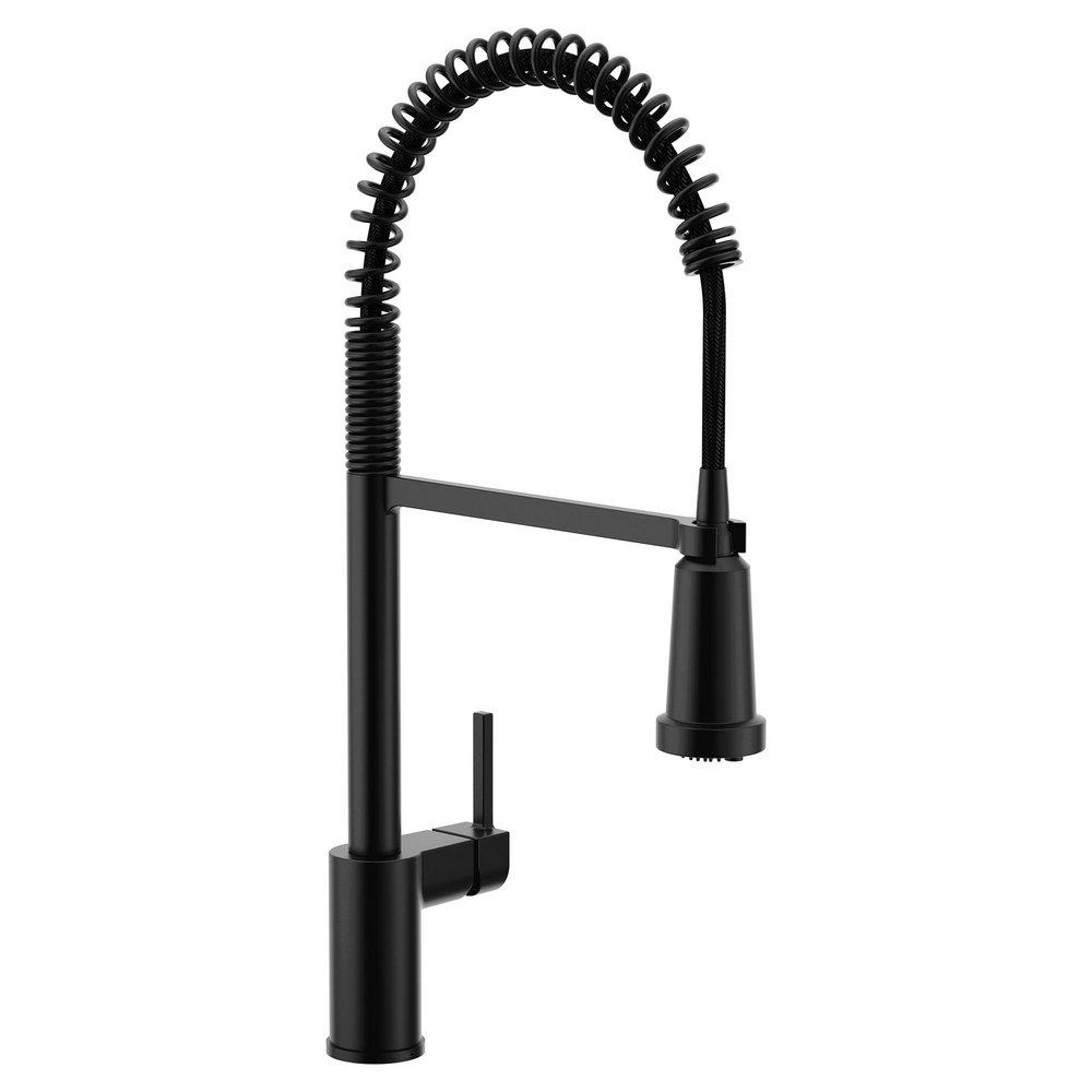 MATTE BLACK ONE-HANDLE HIGH ARC FILTERING PULLDOWN KITCHEN FAUCET 