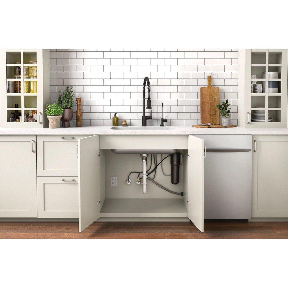 MATTE BLACK ONE-HANDLE HIGH ARC FILTERING PULLDOWN KITCHEN FAUCET 